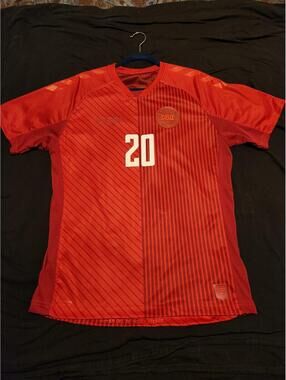 RARE Denmark 2021/2022 Yurary Poulsen Third Soccer Jersey Size M